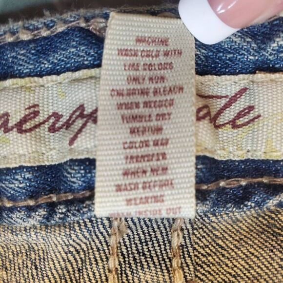 Aeropostale Bayla Skinny Distressed Med Wash Blue Jeans Size 9/10 R - Picture 13 of 13